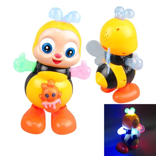 Juguete Musical De Abejas para Niños | Juguete Interactivo Y Sensorial De Abejas Felices con Luces Y Música | Regalos Educativos Tempranos para Cumpleaños, Navidad, Edades De 3 A 6 Meses