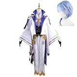 Helltaker Mens Blue Costume Full Suit with Accessory for Halloween Party Outfit
