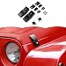 Stainless Steel Hood Latches Hood Lock Catch Latches Kit for Jeep Wrangler JK 2007-2017 (Black)