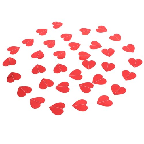 IMIKEYA Guirnalda de Corazones Colgante de 4 Metros 35 Piezas, Decoración para San Valentín y Bodas, Accesorios para Fiesta Romántica y Aniversario, Banner Decorativo para Eventos