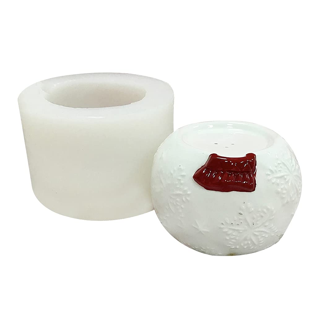 Molde de silicona con temática de muñeco de nieve para decoración de pasteles