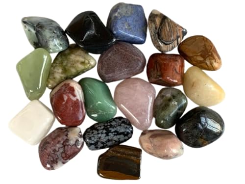 Image of 1 /2 LB Assorted Tumbled Stones, Polished Natural Assorted Gemstone, Assorted Healing Crystals (Assorted)