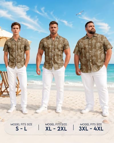 Image of 99TIMORO Fathers Funny Mens Hawaiian Shirt, Movie Button Down Short Sleeve Top, Father Day Summer Gifts