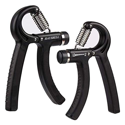 HAUSBELL Hand Grip 2 Pack Hand Grip Strength Trainer Hand Strengtheners, 30-145 Lbs Finger Exerciser Adjustable Resistance, Forearm Grip, Finger Strengthener Gripper Hand Grip Exerciser (2 Pack)
