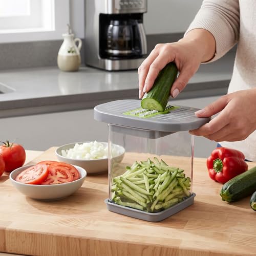 Cortador multifuncional manual para verduras AYNEFY miniatura 3