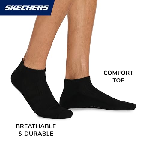 Skechers Men's 10-Pack Half Terry Classic Low Cut Socks, Comfort-Fit & Cushioned Footbed3