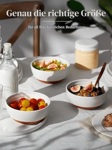 DOWAN Ceramic Bowls Sets, Cereal Schüssel 6er Set - 680 ml Müslischalen für Dessert, Suppen… – Ansicht 2