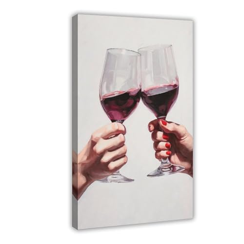Toile vin rouge décoration chambre poster chic salon