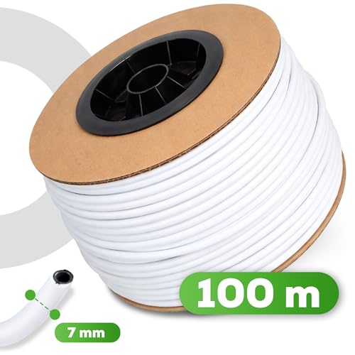 Instalguru Tuyau PE 7 mm x 100 m Tube Polyéthylène Arrosage Jardin Irrigation Goutte à Goutte Ligne Alimentation Tuyauterie Eau Blanche Système Aspersion Micro-irrigation Flexible – vue 7