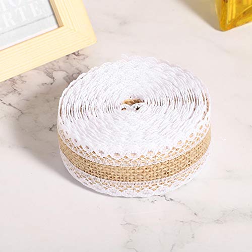 Rolo de linho de renda, com estilo natural e rolo de serapilheira de renda, ecológico para casamento