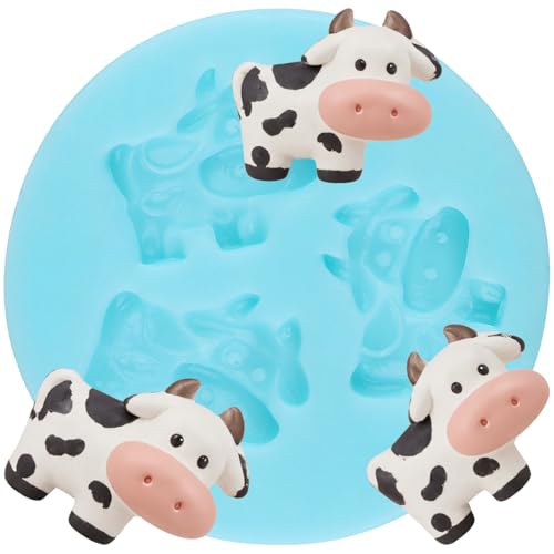 YABONAN Cow Fondant Mold Cow Silicone Chocolate Molds