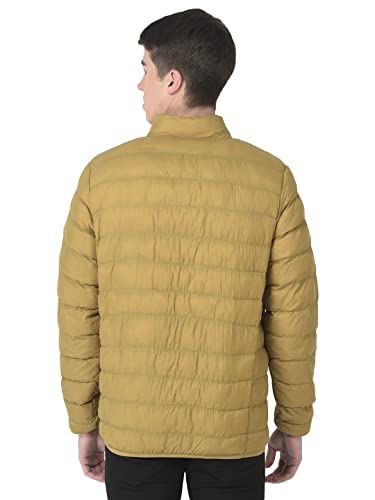 Image of Crimsoune Club Men Puffer Jacket In Mustard Color