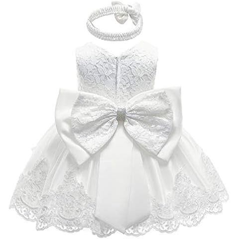 HOIZOSG Baby Girl Bowknot Christening Dress Cover