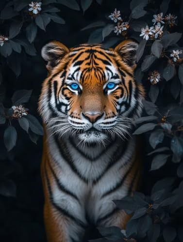 Peinture Diamant Kit Complet Tigre 5D Idée Cadeau Activité Manuelle Adulte DIY 50x70cm