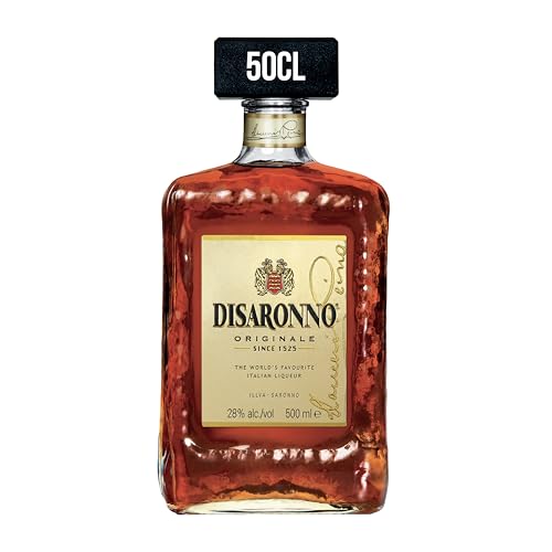 Disaronno Originale Italian Liqueur | 50cl | 28% vol | The Worlds Favourite Italian Liqueur | Sweet and Fruity Amaretto Flavour | Gluten and Nut Free | Great On The Rocks or in Cocktails