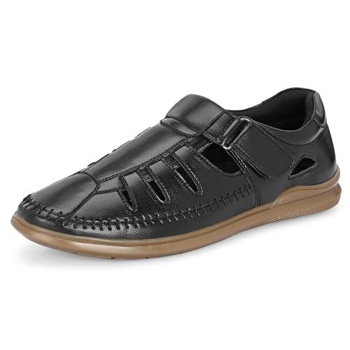 Image of Centrino Men's Fisherman Sandals | Stylish Closed-Toe Design | Soft Cushioned Footbed | Genuine-Look Upper | Comfortable for Daily & Outdoor Wear (9490)