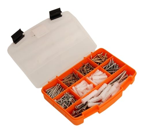 Netzerkoz 335 Pieces Wood Screws Concrete Nails and Dowels Set, 90 Pieces Phillips Wood Screws, 220 Pieces Concrete Nails - Image 2