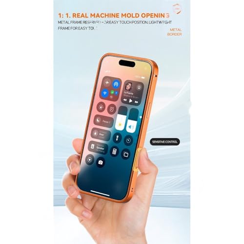 Coque fine en métal bleu pour iPhone 16 Pro Max et 15 Plus