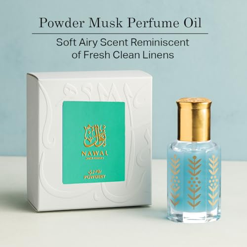 زيت عطري لمسك ومسك من نوال - رائحة ناعمة وجيدة التهوية تذكرنا بالبياضات النظيفة المنعشة مع روائح لطيفة، عطر عطري يدوم طويلا للجنسين للرجال والنساء، 12 مل