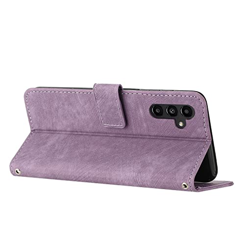 Happygor Capa Carteira para Samsung Galaxy S23 FE 5G, capa de telefone em couro PU com compartimento