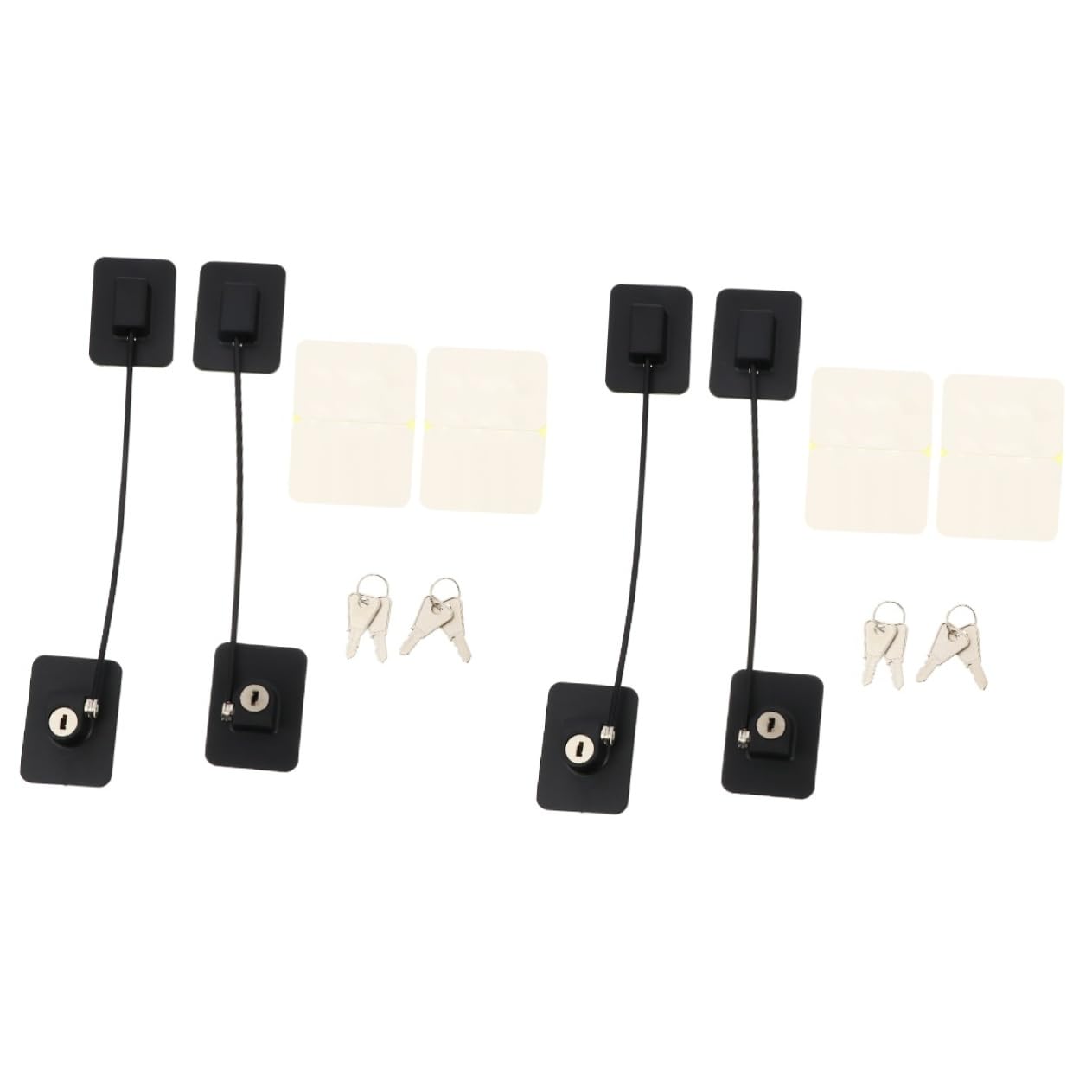 BESTonZON 4 Piezas Bloqueo De Seguridad Para Niños Bloqueo De Nevera Para Niños Cerradura Del Archivador Cerradura Para Niños Del Horno Acero Inoxidable Bebé Cerradura De La Puerta Limitador