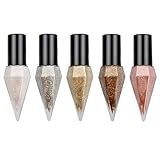 YOFDAL 5 Pezzi 5 colori Liquid Glitter Shiny Eye Liner High Pigment Shimmer Sparkling Eyeliner Colorato Perlescente Trucco per occhi a lunga durata