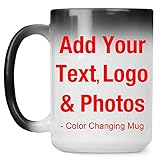 Personalized Color Changing Mug - Add Your Photo Text Logo Picture - Custom-ized Magic Cup Heat...