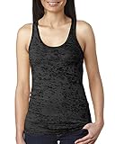 Next Level Womens Burnout Racerback Tank (N6533) -BLACK -L