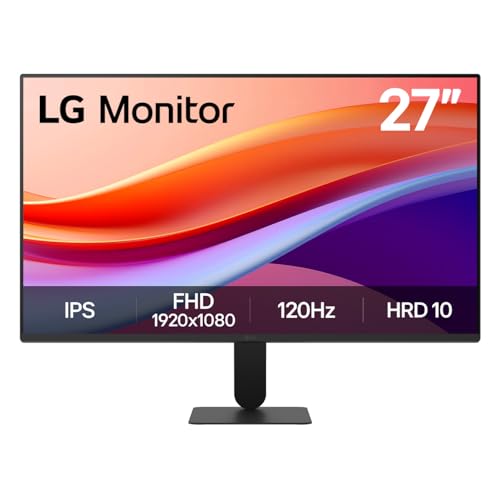 LG Full HD Monitor (27U411A) - 27' Full HD (1920x1080) Display, 120Hz Refresh Rate, sRGB 99% (Typ.), Reader Mode & Flicker Safe, Dynamic Action Sync, Black Stabilizer, LG Switch app