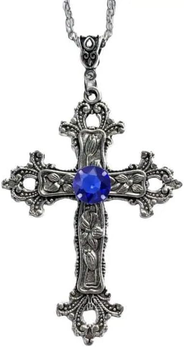 925 Sterling Silver Cross Necklace Y2k, Y2k cross necklace, Crystal Cross Pendant Necklace for Women Men Gothic,