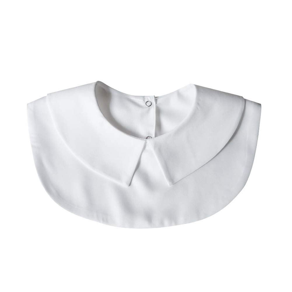 Joyci Girls Peter Pan Detachable Fake Collar Half Blouse Dickey Doll Collar, B White, One Size