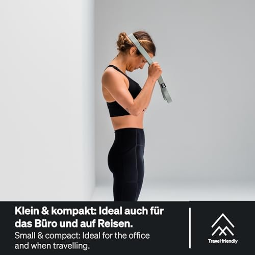 BLACKROLL® Stretch Band (100 cm), Fitnessband für das Mobilitätstraining, Flexibles Gymnastikband mit Schlaufen, hautfreundliches Stretchband, ideal für Yoga, Made in Germany, Balanced Green