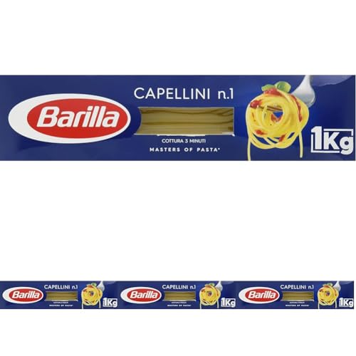 Barilla Classique - Capellini n. 1 à la semoule de blé dur toujours al dente - 1 kg (Lot de 4)