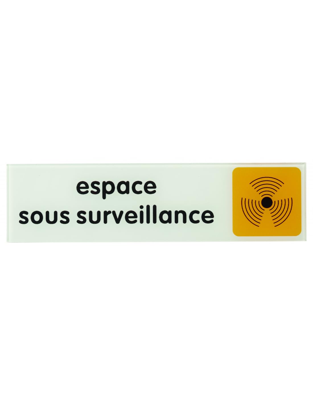 THIRARD - Sign plate 170 x 45 mm - Space Under Surveillance, Grey Aluminium, 170X45Mm