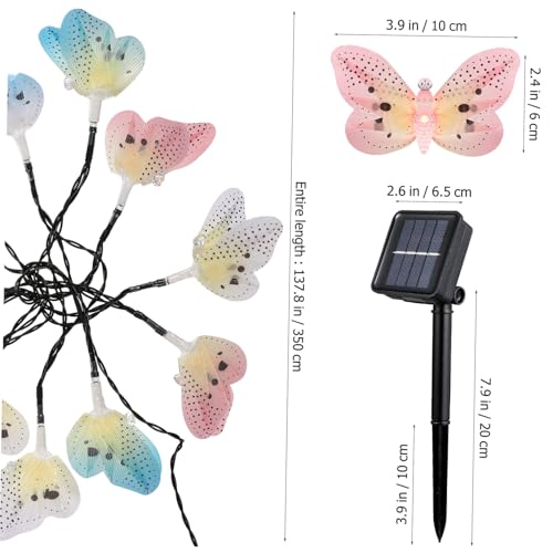 Ledmomo LED slolar string light, multi-colour butterfly fairy lights, waterproof, outdoor lighting, home garden, patio, lawn party decor lighting