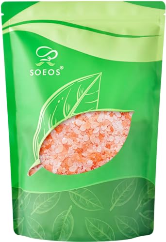 Soeos Himalayan Pink Salt, Coarse Grain, 5 Lbs (Pack of 1), Himalayan Pink Sea Salt for Grinder Refill