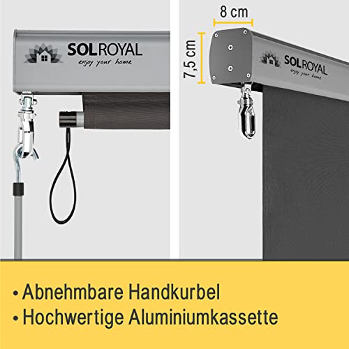 Senkrechtmarkise Sol Royal 160×250 cm MS5 Robuste Markise für Balkon und Terrasse