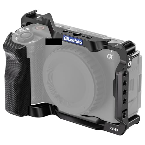 Image of Leofoto ZV-E1 Camera Cage, for Sony ZV-E1 Camera, ARRI, Cold Shoe, Anti-Twist, Lightweight, Arca Compatible