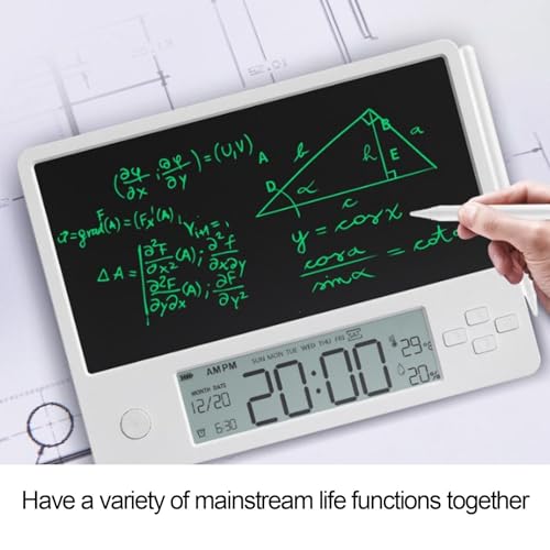 Tablet do Pisania LCD, Wymazywalny Notatnik Elektroniczny z Kalendarzem Elektronicznym, Notatnik, Wyświetlacz Daty i Godziny, Duża Tablica Doodle