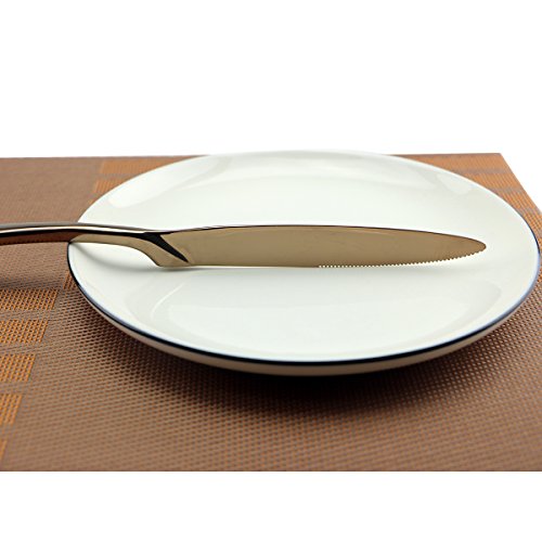 Uniturcky Silversmiths 20 Piece Beacon Flatware Set, Copper Mirror/Rose Gold, Service For 4 #TOP5