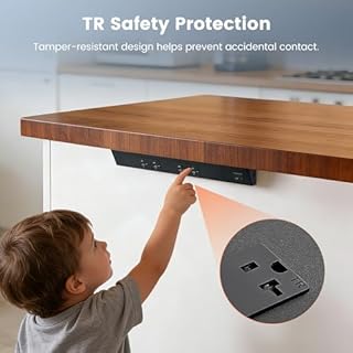 SURAIELEC 16" Under Cabinet Power Strip Hardwired, Angled Trapezoid Design, 2×20A TR Outlets with USB-A & USB-C, Modular Extension System (No Cutting), Aluminum Housing, 125V 20A, Black, ETL Listed