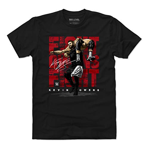 500 LEVEL Kevin Owens WWE Shirt (Cotton, XXX-Large, Black) - Kevin Owens Fight Owens Fight WHT