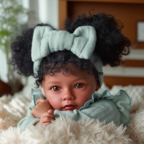 babeside on Amazon BABESIDE 20 Inch Reborn Baby Dolls Black Baby Lifelike Girl with Soft Body sold by babeside on Amazon