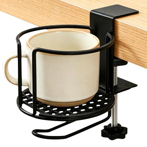 Soporte para tazas de escritorio y enganche de sujeción para el hogar