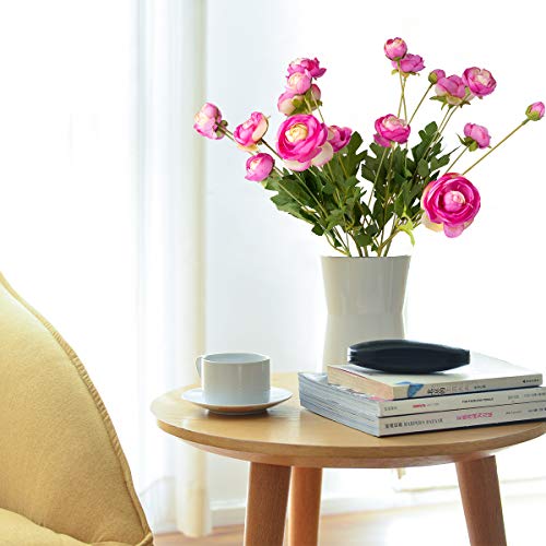 Artificial Purple Silk Flowers Persian Buttercup (5 Bunches Of Asian Buttercup),Suitable For Core Decoration,Wedding,Home Furnishing,Art Decoration And Props (Purple) #TOP3