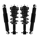 AutoShack Front Complete Strut & Coil Spring Rear Shock Absorbers Replacement for 2014-2018 Chevrolet Silverado 1500 2014-2018 GMC Sierra 1500 2019 Chevrolet Silverado 1500 LD 4-PC