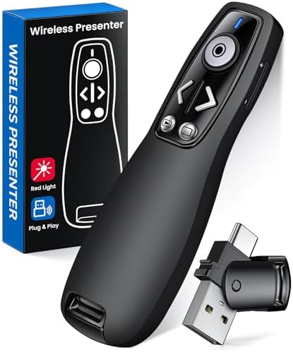 Presentation Clicker Wireless Presenter Remote for PowerPoint, Po...