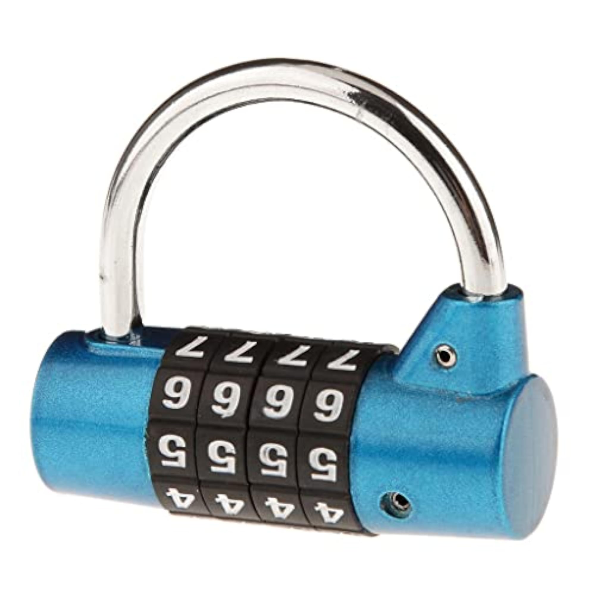 4 Digit Combination Padlock for Travel Luggage Locker - Blue