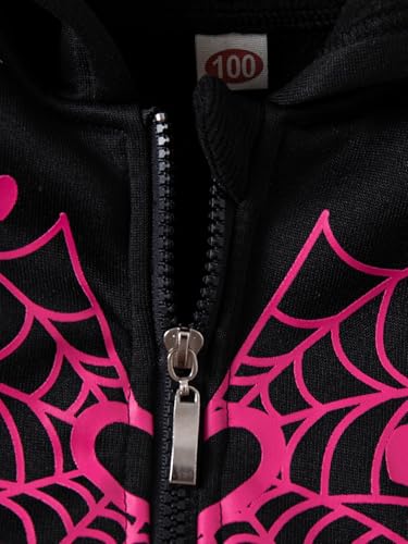 Girls’ Hoodie Jacket Coat Zip-up Hooded Fur Sweatshirt Warm Thick Fleece Lined Coat Outwear4