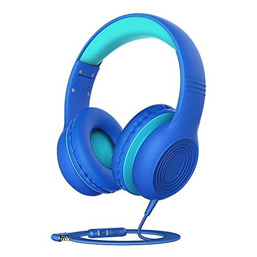 Kids Headphones with Microphone for School, Over Ear/On Ear Wired Headphones for Kids Boys Girls with Volume Limited 85dB/94dB and HD Sound Sharing Function for iPad/Tablet/PC/School/Travel